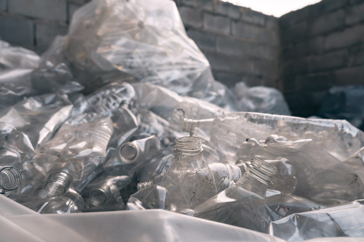 Bouteilles plastique PET prêtes pour le recyclage
